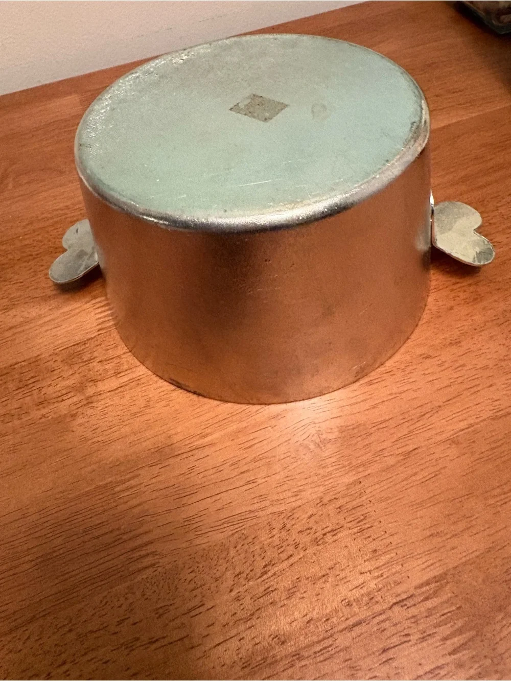 Vintage French MCM Charlotte Pot, Tinned Steel